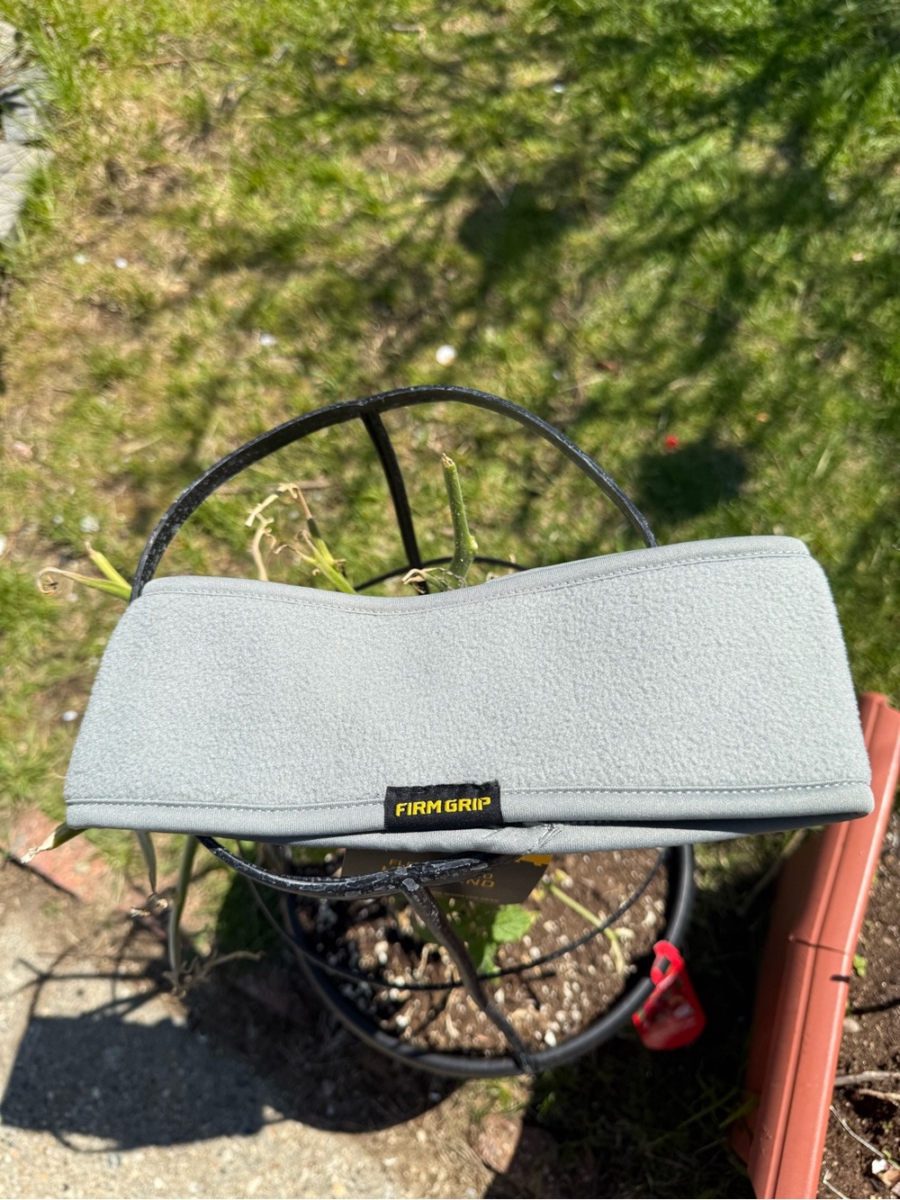 Firm Grip Light Gray Non-Slip Fleece Headband Unisex